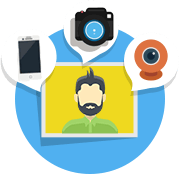 Enregistrer photo initiale avec smartphone, caméra ou webcam